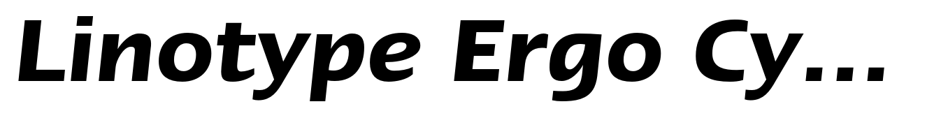 Linotype Ergo Cyrillic Demi Bold Italic